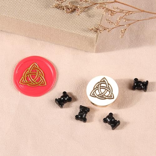 Celtic Knot Triquetra Wax Seal Stamp - Trinity Knot Sealing Wax Infinity Symbol of Endless Love - Good Luck Amulet - Irish Witchcraft Wicca Magic Wolf Vintage
