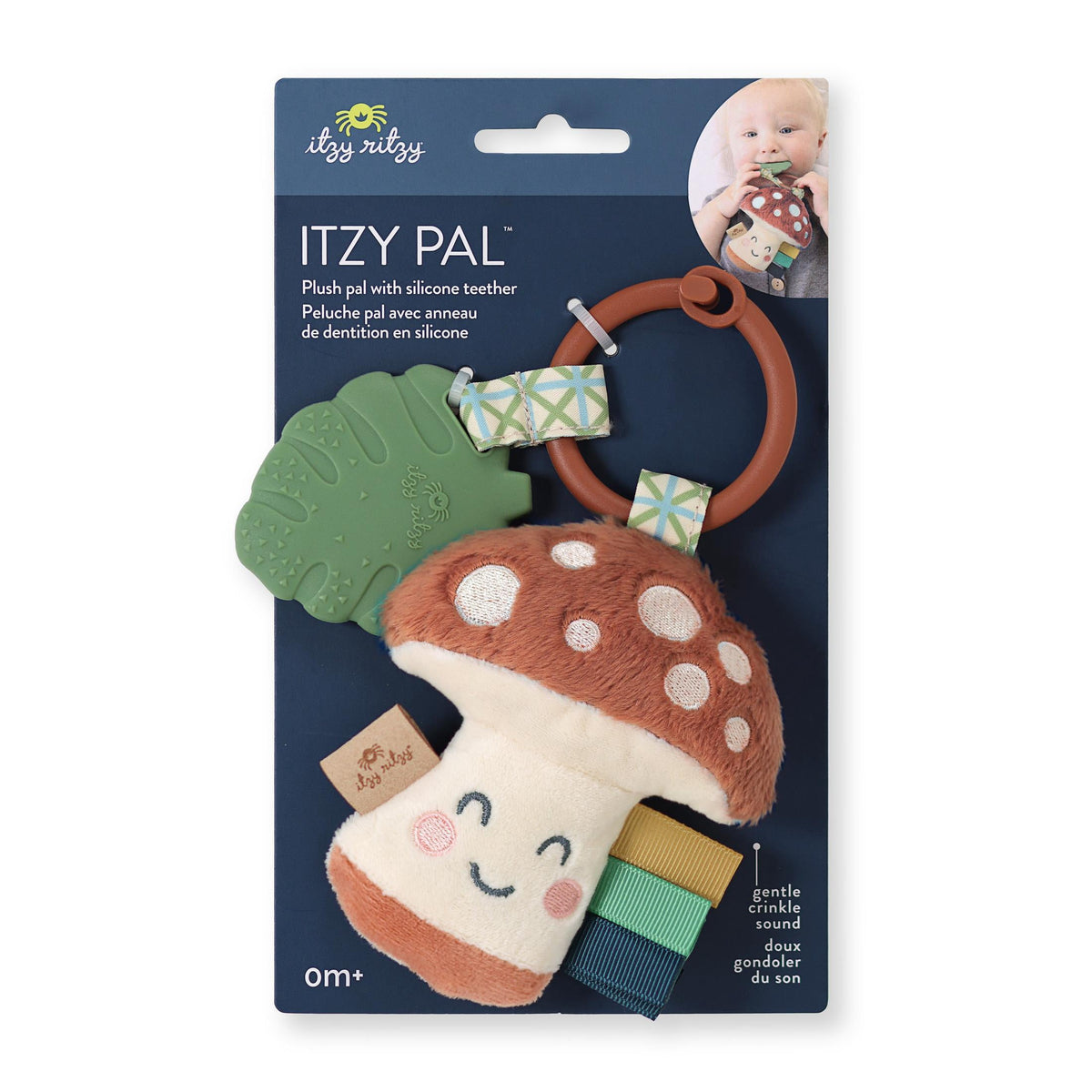 Itzy Pal Brown Mushroom Teether