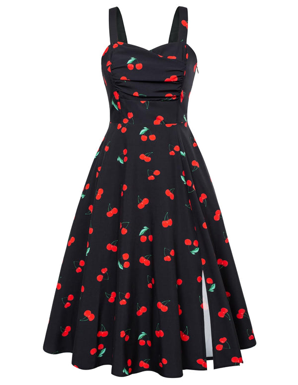 Vintage Swing Dress - Sleeveless - 1950s Rockabilly Pin-Up Style