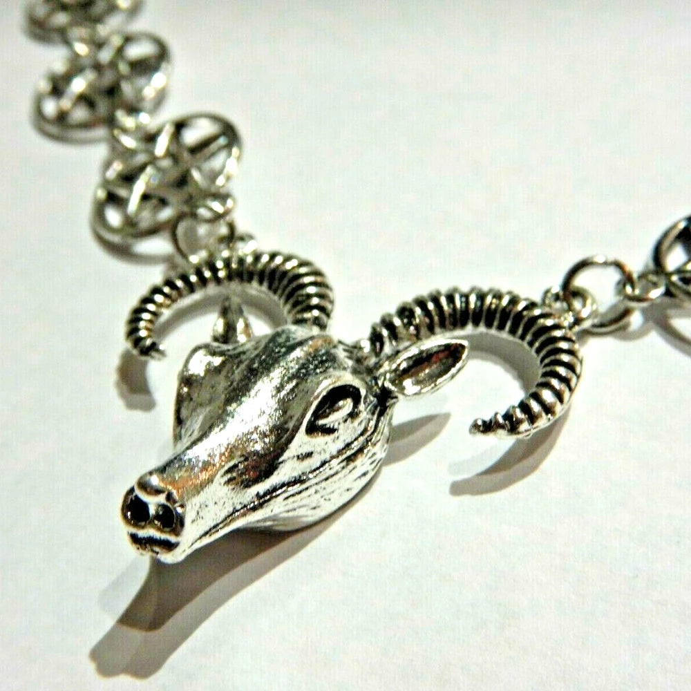 Pentagram Baphomet Necklace - Wiccan Pendant Jewelry