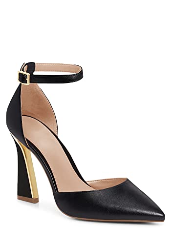 Womens Pumps Point Closed Toe High Heels Ankle Strap Heeled Sandals Main image