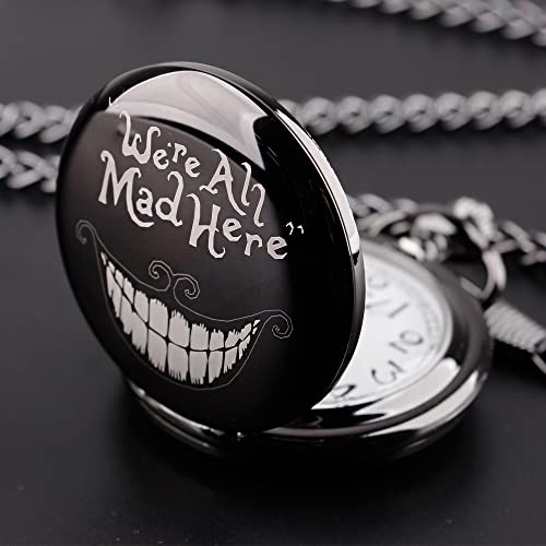 Smooth Pocket Watch Alloy Steel Quartz Roman/Arabic Numerals with 37cm
