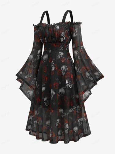 Rosegal Plus Size Women Renaissance Witch Costumes Dress