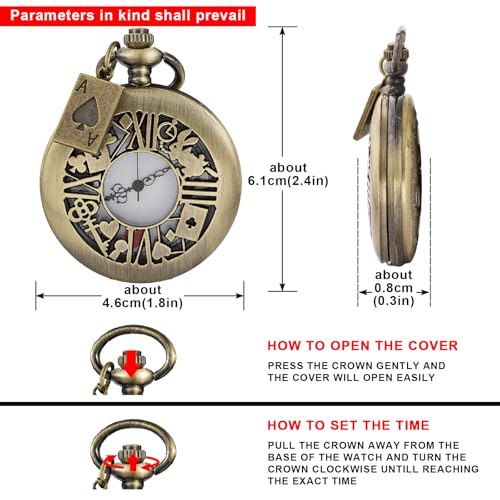Nostalgia Movie-Theme Alloy Quartz Pocket Watch with Necklace Chain
