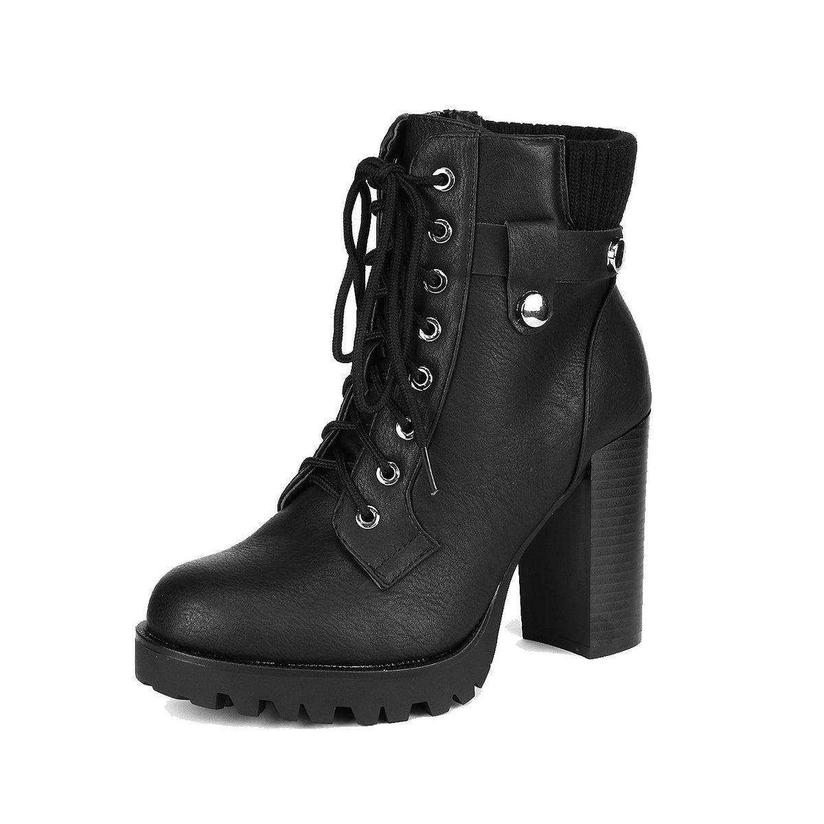 DREAM PAIRS Women's Lace up Combat Ankle Booties Shoes