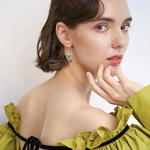 Vintage Plum Blossom Asymmetric Dangle Earrings