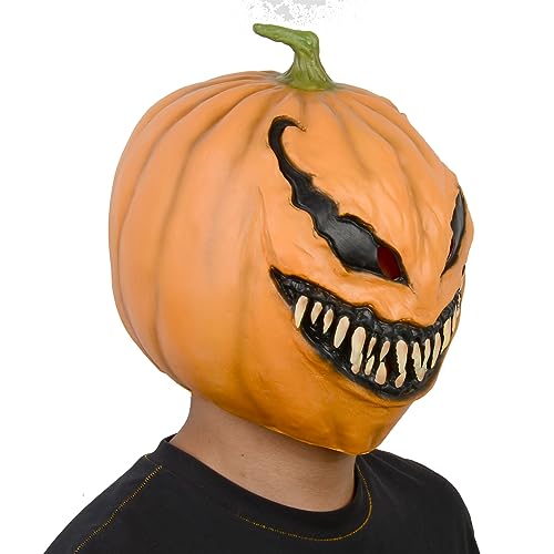 Creepy Pumpkin Mask, Scary Pumpkin Head Mask For Halloween Costume Party Props Adult Men Women