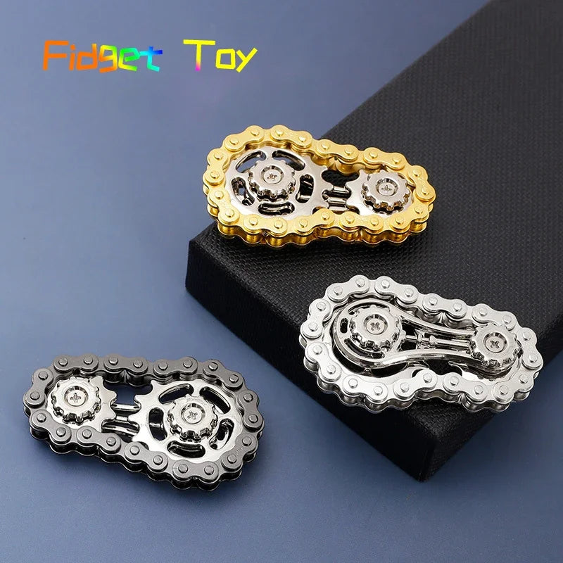 Metal Chain Sprocket Fidget Spinner – EDC Gyro Secondary image