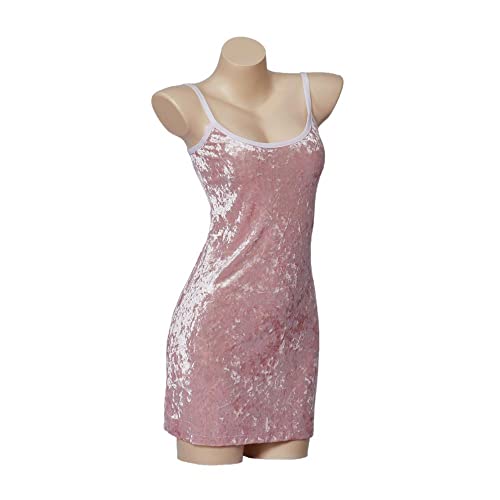 VEECOOCOS Movie President's Daughter Dress Women's Pink Crushed Velvet Dress
