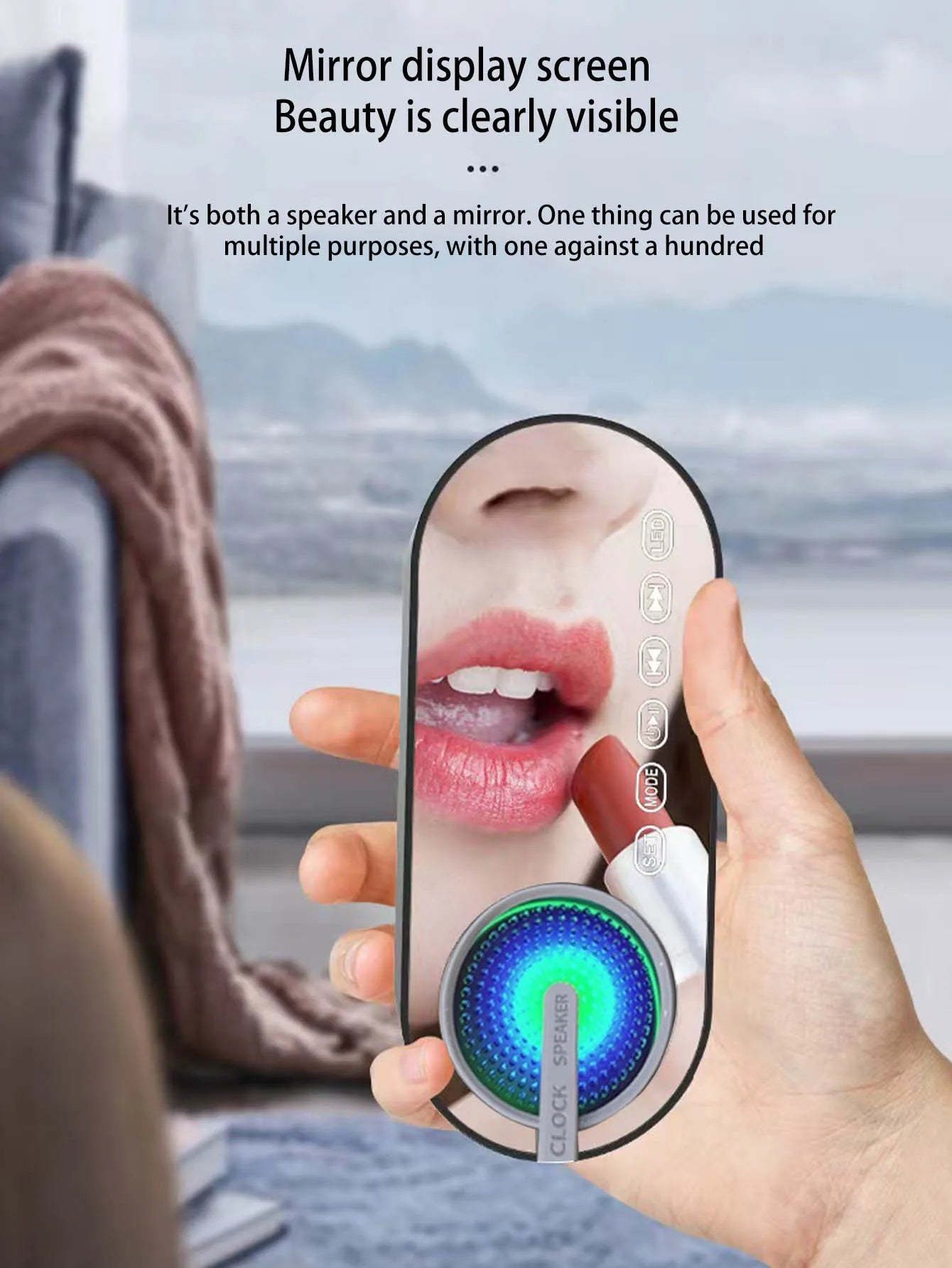 Mini Bluetooth Speaker with Clock & Subwoofer Bass