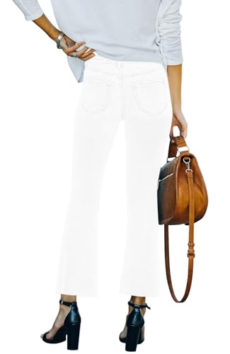 Flare Jeans For Womens Crop Flare Jeans With Raw Hem Secondary image
