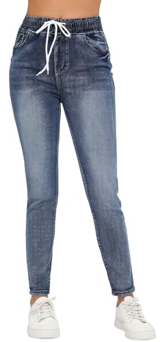 Women’s Curvy High Rise Skinny Jeans Comfy Stretch Classic Jeans Pants