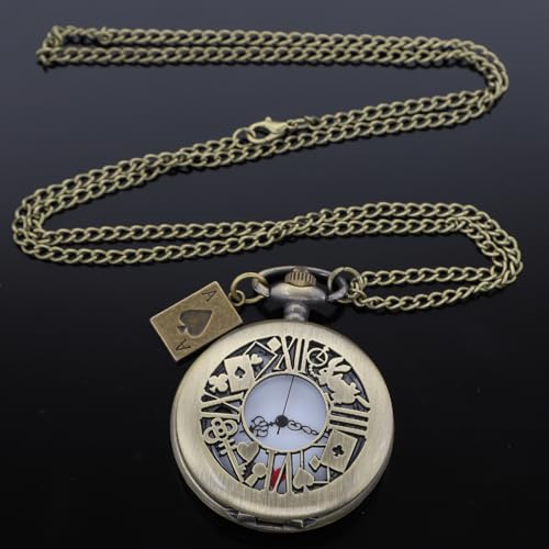 Nostalgia Movie-Theme Alloy Quartz Pocket Watch with Necklace Chain