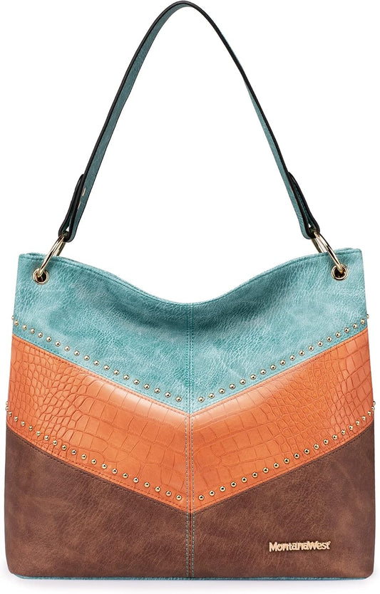 Hobo Shoulder Handbag with Back Pocket
