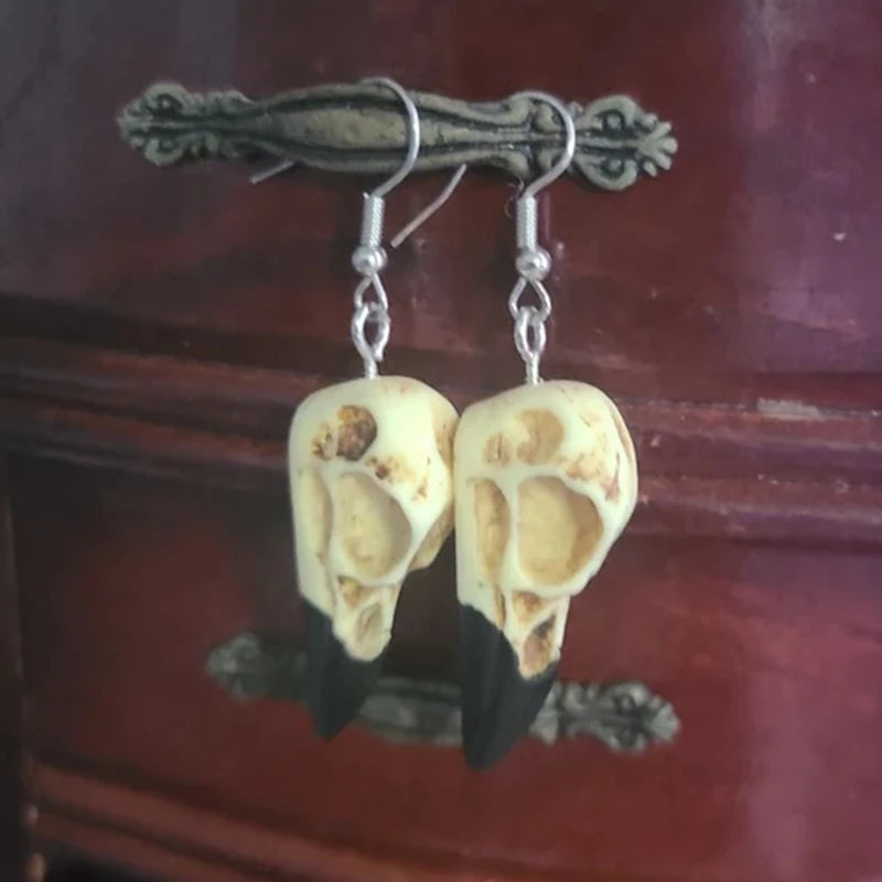 Raven Skull Earrings