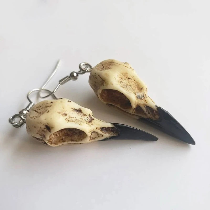 Raven Skull Earrings