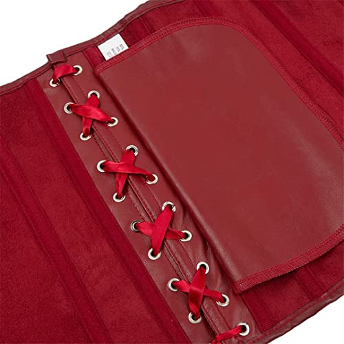 Faux Leather Steampunk Corset Top with Zipper