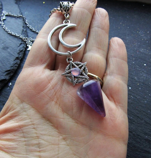 Pentagram Necklace - Wiccan Pendant Jewelry
