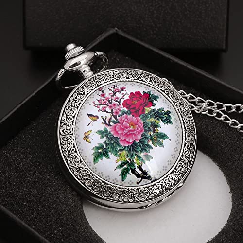 Men's Analog Pocket Watch with Chain — Necklace-Style Pocket Watch for Women