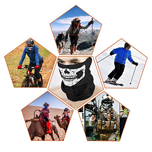 ZKSM 3Pcs Breathable Face Masks Skull Mask Seamless Balaclava Mask Headwear Scarf