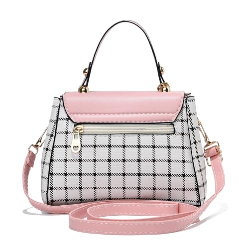 Sweet Small Plaid Crossbody Satchel