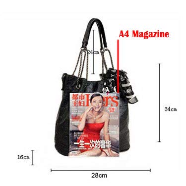 Womens Skull Print PU Leather Hobo Tote Shoulder Bag