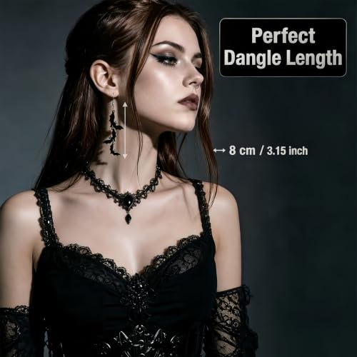 Punk Halloween Earrings Skeleton Skull Dangle Pumpkin Bat Spider Terror Earrings