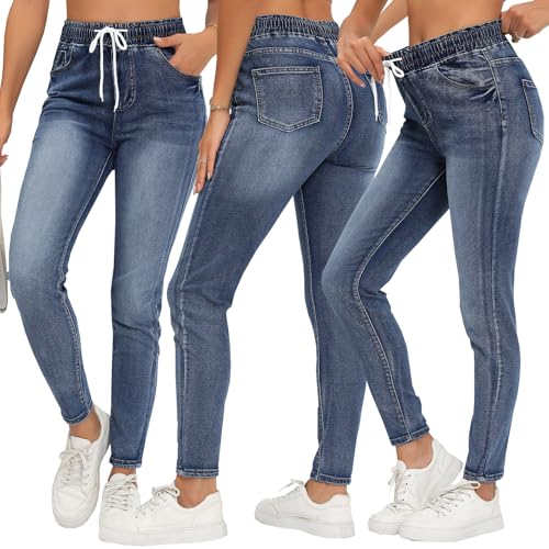 Women’s Curvy High Rise Skinny Jeans Comfy Stretch Classic Jeans Pants