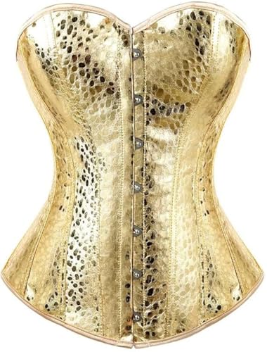 Women's Vintage Gothic Faux Leather Corset Steampunk Rock Basque Corsets