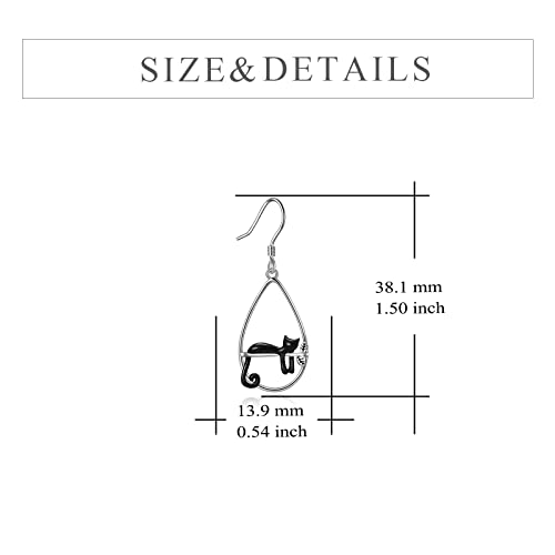 YFN Animal Earrings Sterling Silver Animal Heart Hoop Dangle Earrings Cute Jewelry Gifts for Women