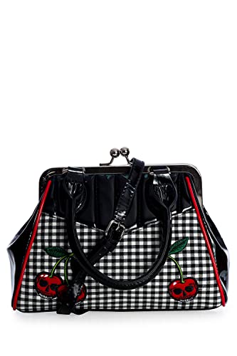 Rockabilly Cherry Skulls Kisslock Handbag