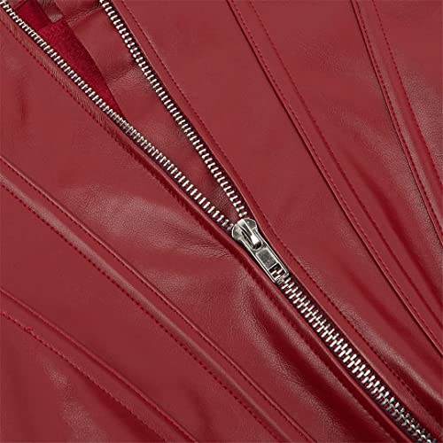 Faux Leather Steampunk Corset Top with Zipper