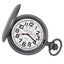 Gunmetal Polished Covered Railroad Pocket Watch