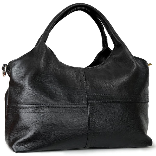 Medium Vegan Leather Satchel-Tote for Women