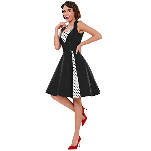 Polka Dot Style Cocktail Party Swing Dress