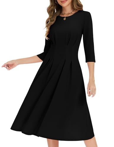 Vintage 1940s–50s A-Line Cocktail Dress with Pockets
