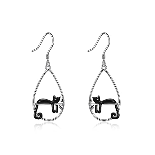 YFN Animal Earrings Sterling Silver Animal Heart Hoop Dangle Earrings Cute Jewelry Gifts for Women Main image