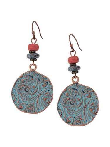 Antique Turquoise Bohemian Drop Earrings Main image