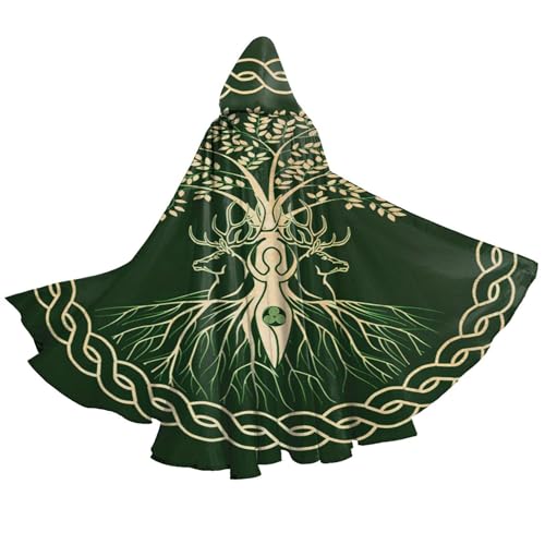 YETTA YANG Halloween Hooded Robe Cloak for Adult Men Women Christmas Hoodies Cape Cosplay Cosplay Costumes