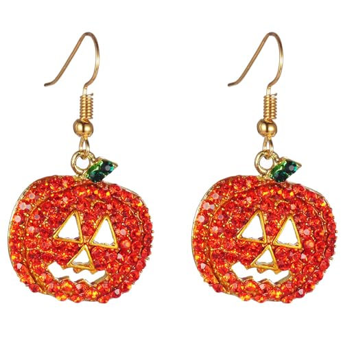 Halloween Pumpkin Earrings Red