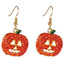 Halloween Pumpkin Earrings Red
