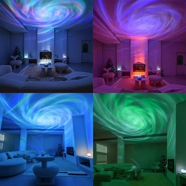 Starry sky Galaxy Lamp Projector LED Night Light Remote Control Sound Active 5v USB Charging 7 Mo...