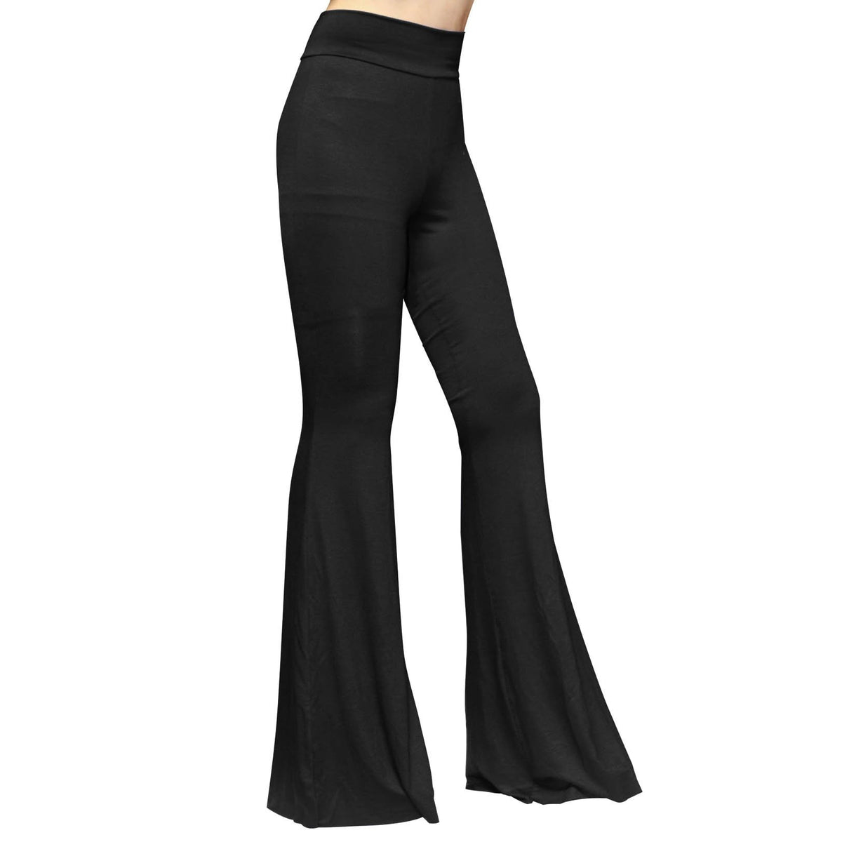 Women's High Waist Wide Leg Long Palazzo Bell Bottom