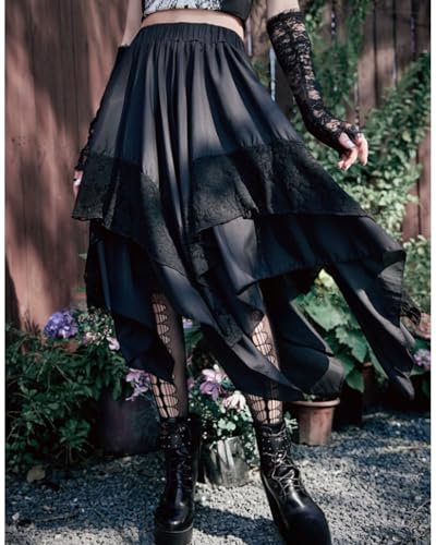 Renaissance Pirate Fairy Skirt for Women Layered Midi Skirts