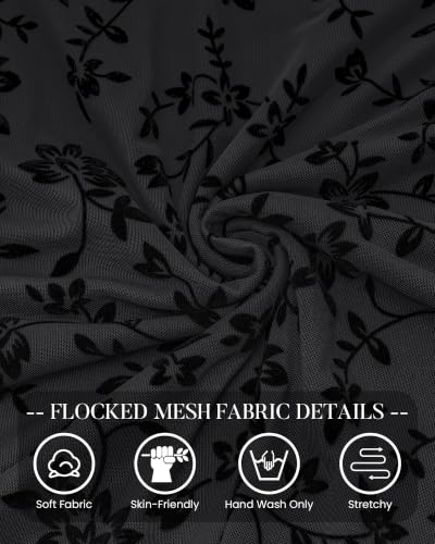 BTFBM Womens Floral Mesh Maxi Skirts Long Tulle Skirt