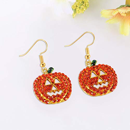 Halloween Pumpkin Earrings Red