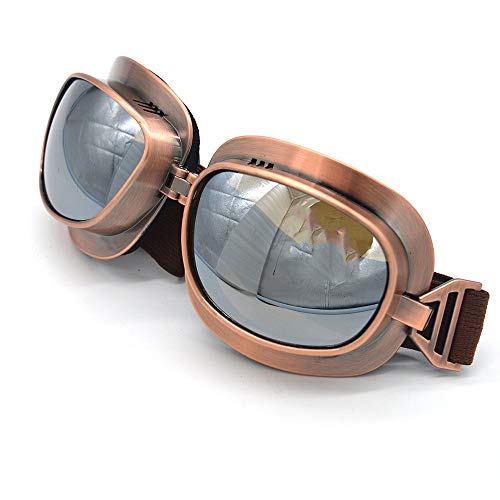 Vintage Pilot Aviator Steampunk Motorcycle Goggles