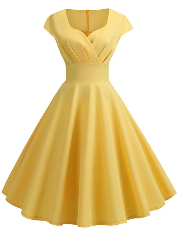 Vintage Swing Dress - 1950s Rockabilly Pin-Up Style