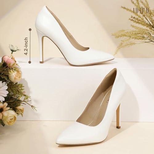 IDIFU Women High Heels Closed Pointed Toe Stiletto Pumps Shoes