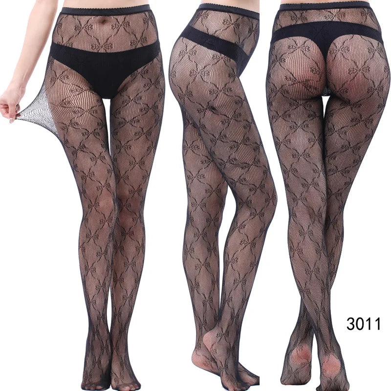 Gothic Spider Web Jacquard Fishnet Tights